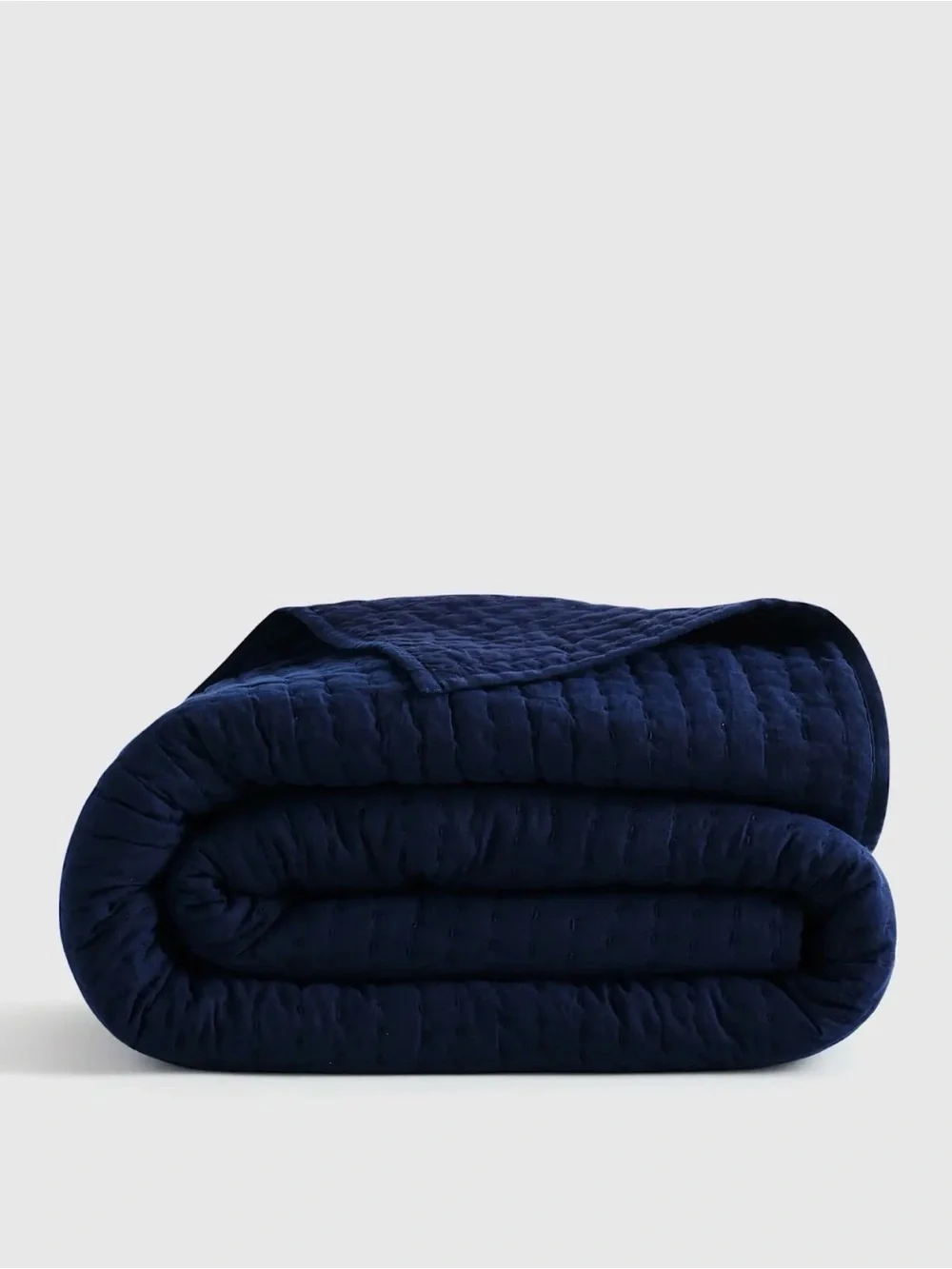 NWOT European Double Sided Full/Queen Quilt (ONLY) in Navy - Retail $150